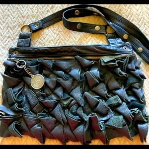 Origami Leather Clutch by Shernett Swaby